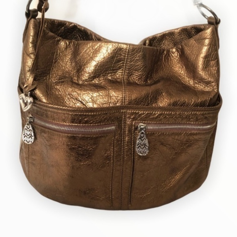 BRIGHTON 👛 bronze metallic hobo shoulder bag